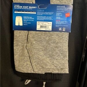 Hanes Gray Knit Shorts 2-Pack